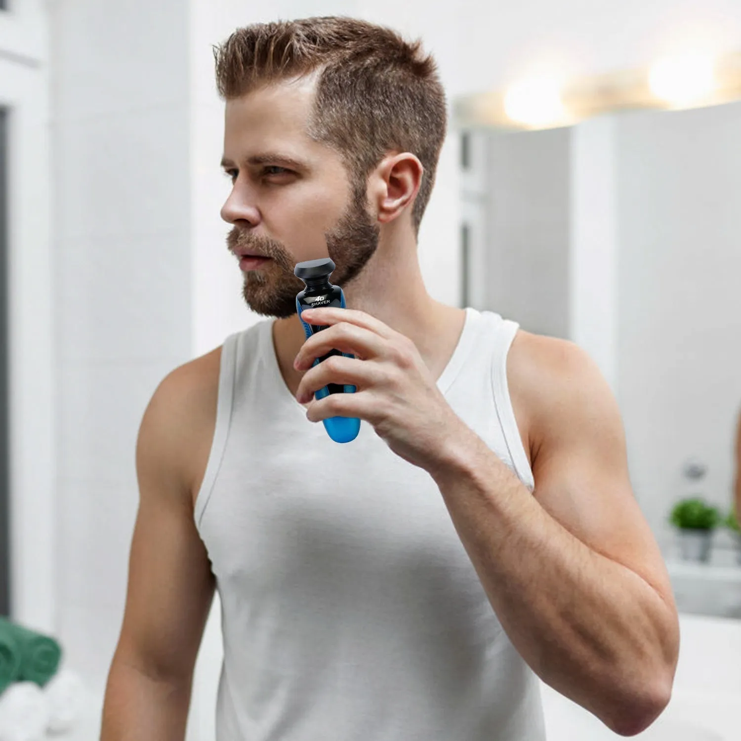 4 In 1Electric Shaver for Men IPX7 Waterproof Beard Trimmer Cordless