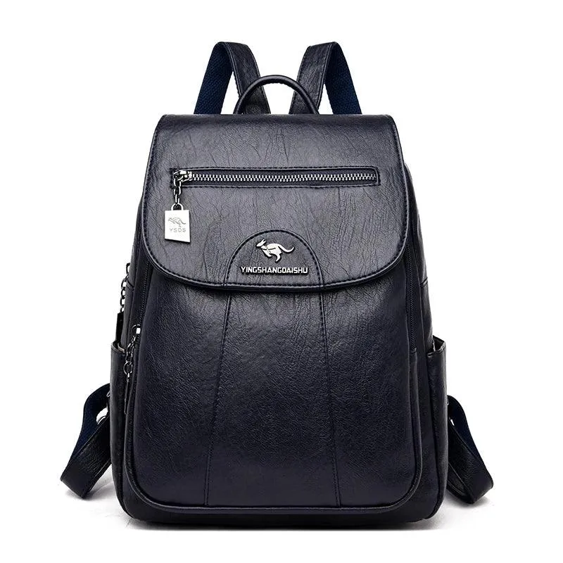 AC0097 Cool Backpack: Women's Soft Leather Shoulder Bag