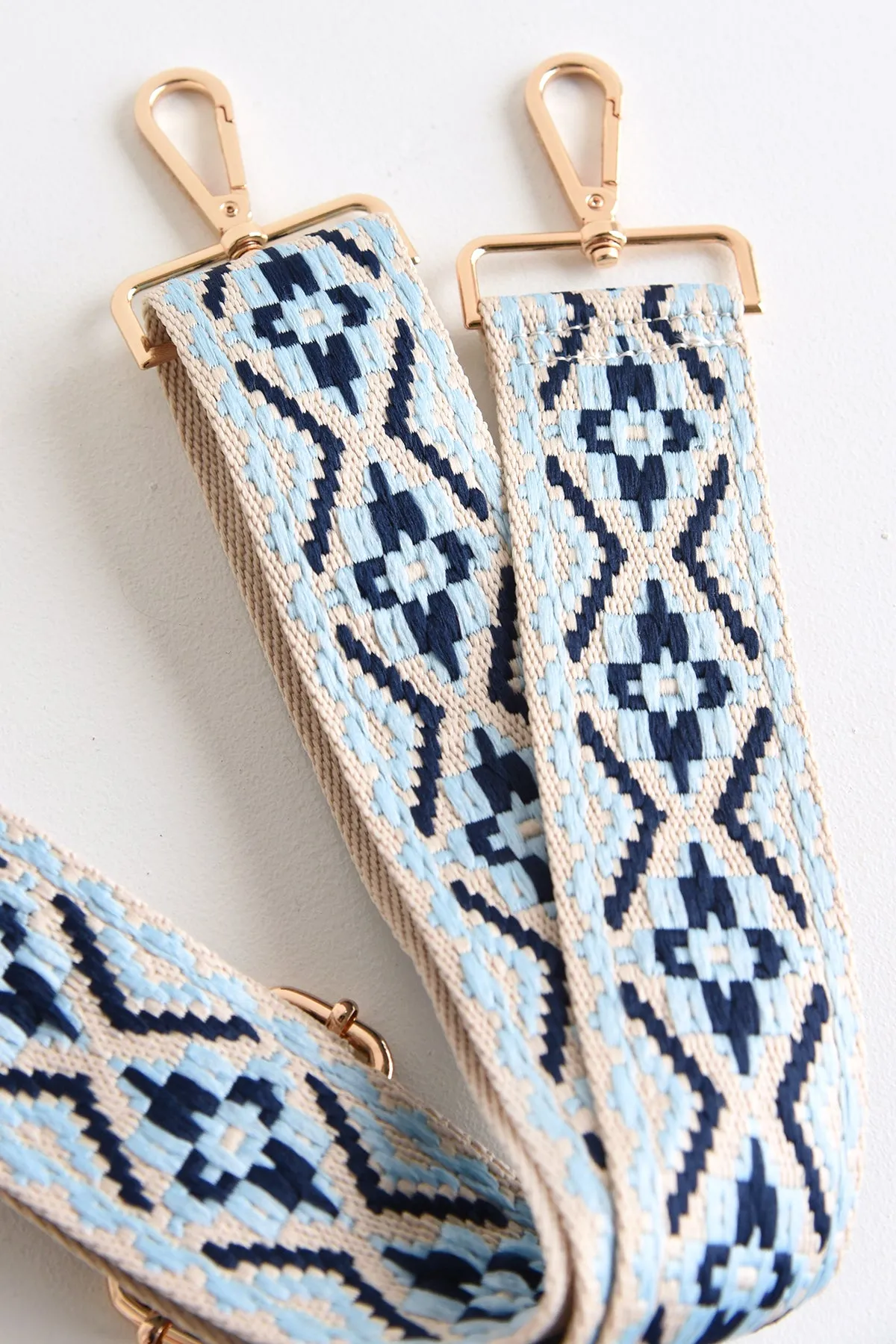 AHDORNED BLUE/NAVY EMBROIDERED STRAP