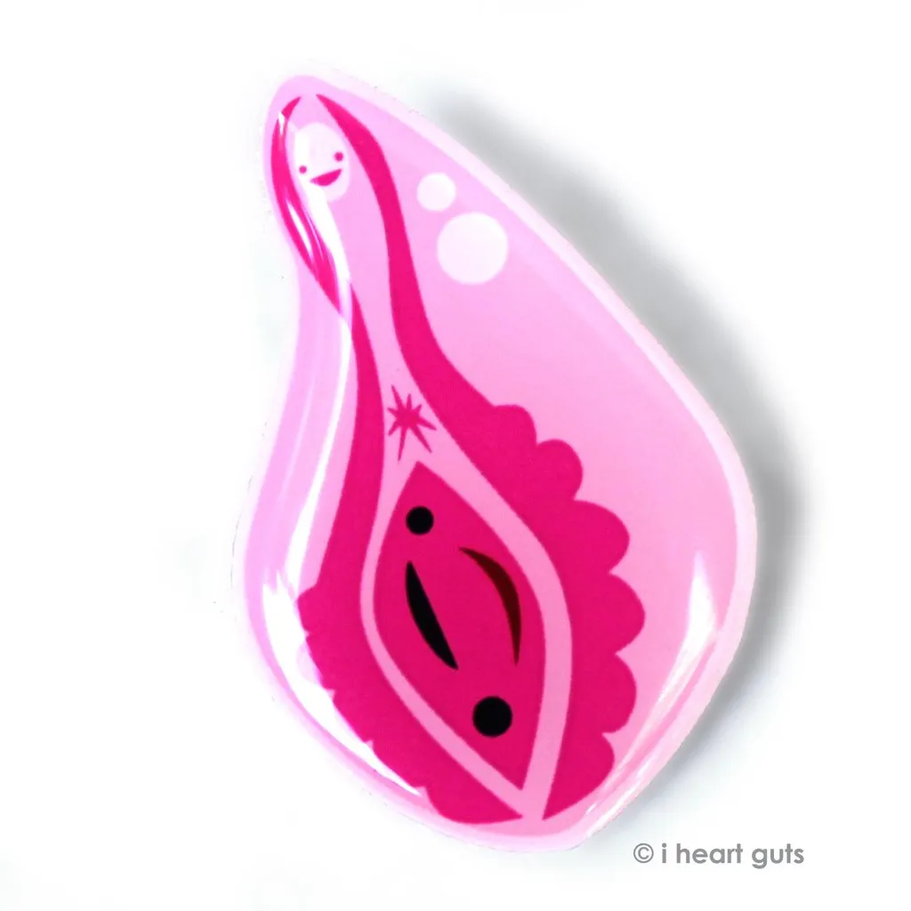 Anatomical Vagina   Vulva Lapel Pin