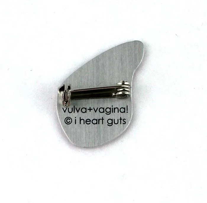 Anatomical Vagina   Vulva Lapel Pin