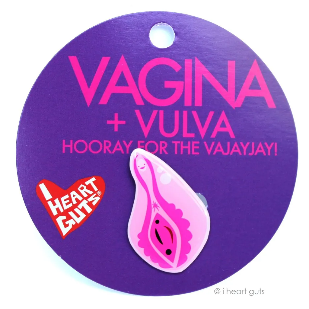 Anatomical Vagina   Vulva Lapel Pin