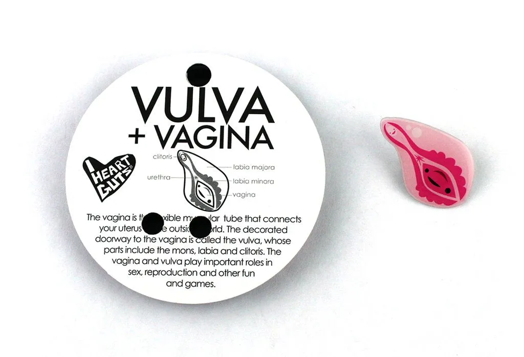 Anatomical Vagina   Vulva Lapel Pin