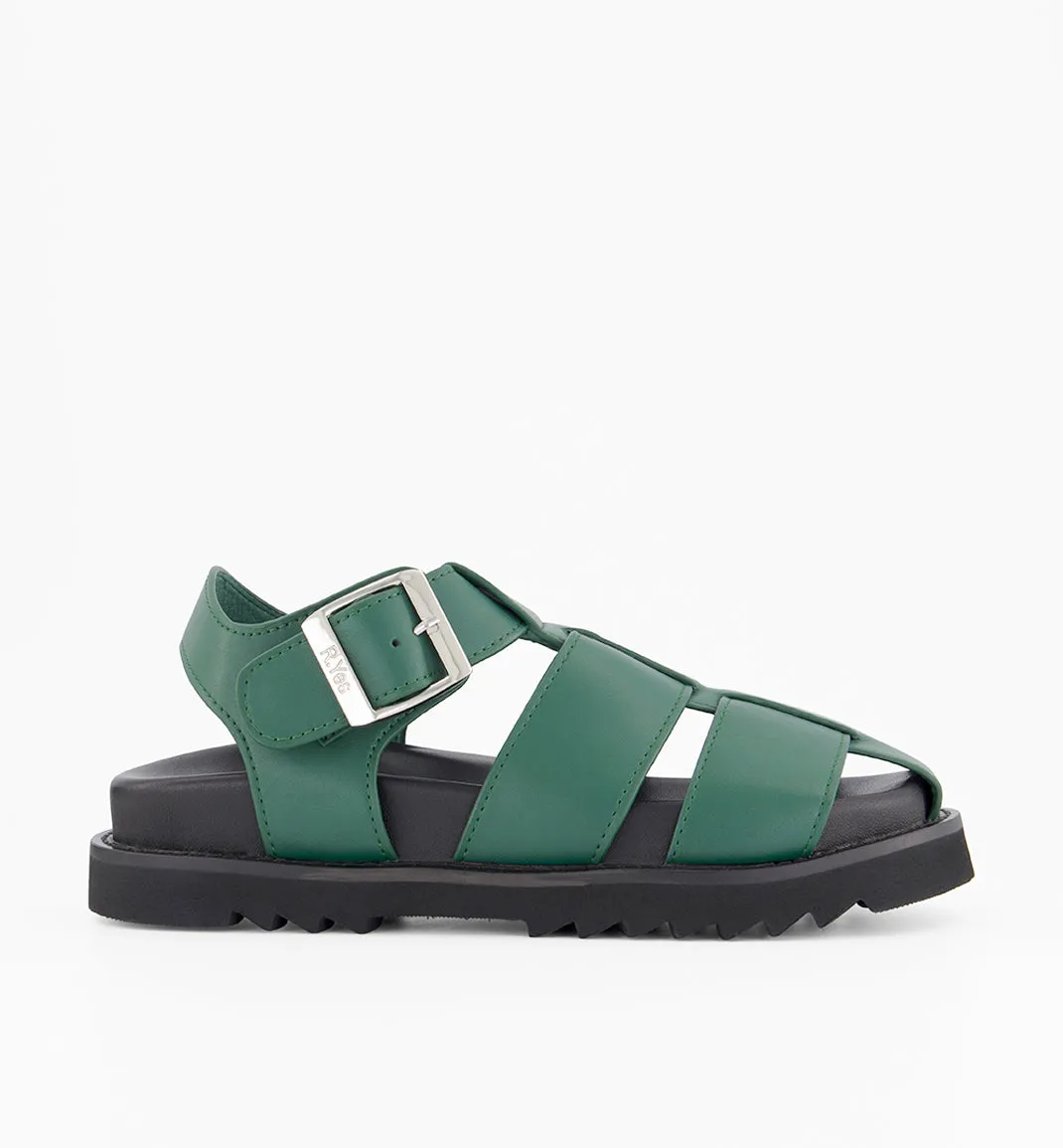 Arkestra 2.0 Fisherman Leather Sandal | Jade Green