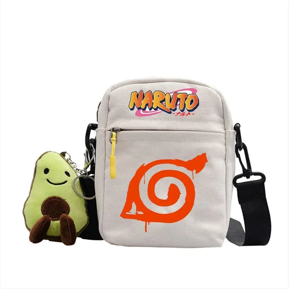 Bandai Anime Naruto Single Diagonal Cross Shoulder Canvas Backpack