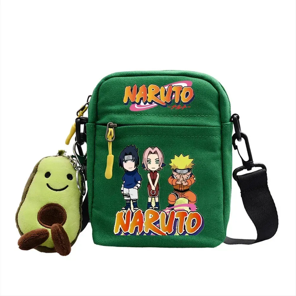 Bandai Anime Naruto Single Diagonal Cross Shoulder Canvas Backpack