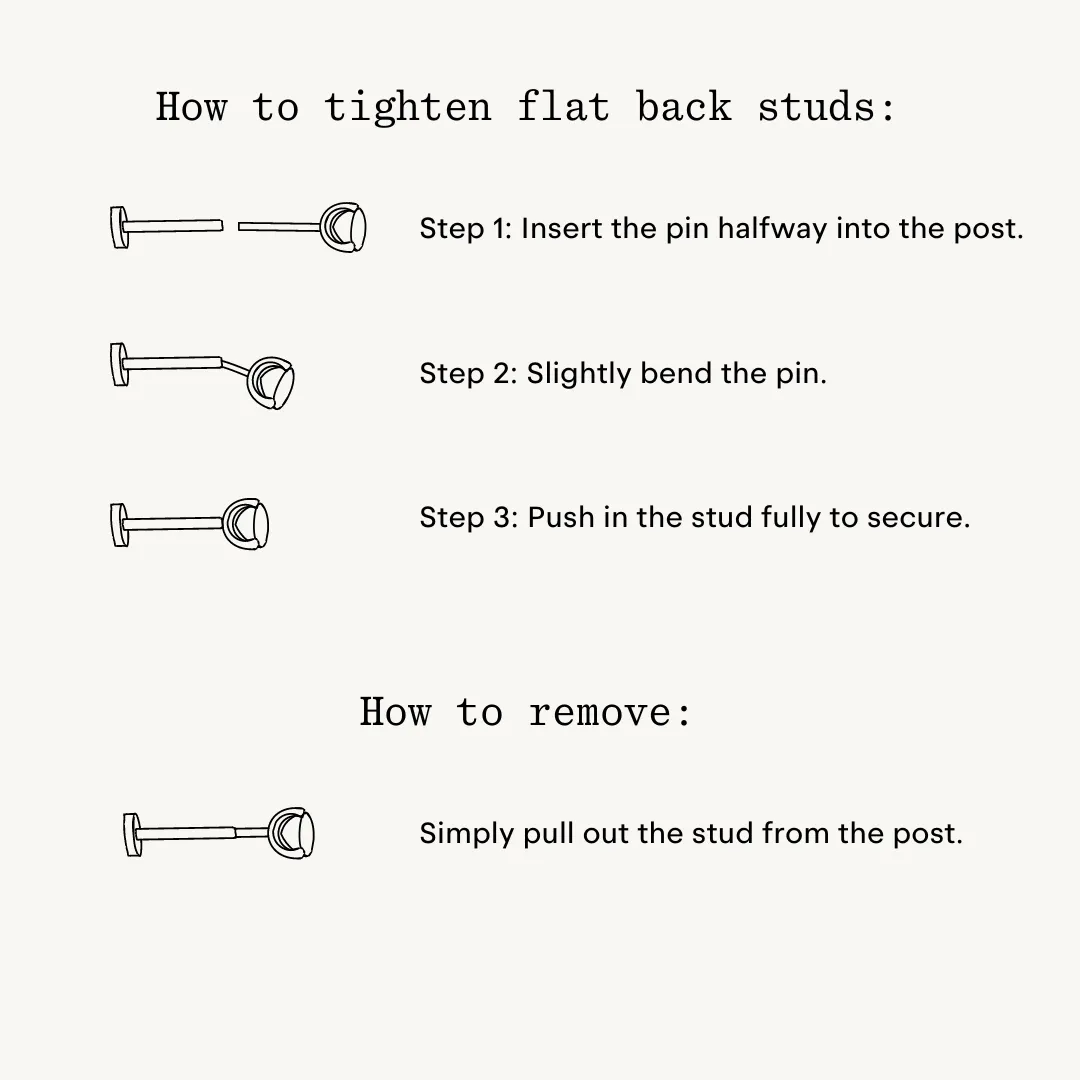 Bar Flat Back Stud