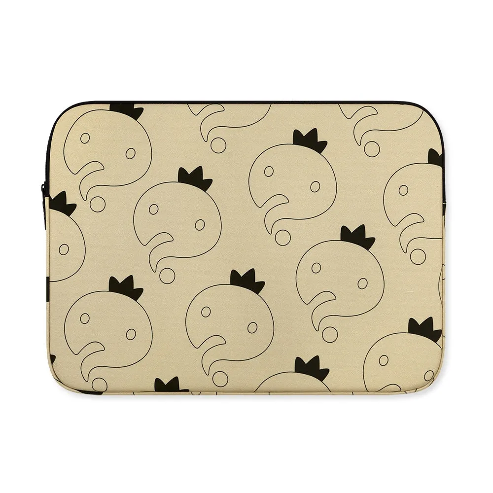 Beige Pattern Graphic Laptop Sleeves iPad 11 13 15 inch Cases Protective Covers Infinite Challenge Collaboration Handbags Square Pouches Designer Artist Prints Cute Lightweight School Collage Office Zipper Fashion Unique Gifts