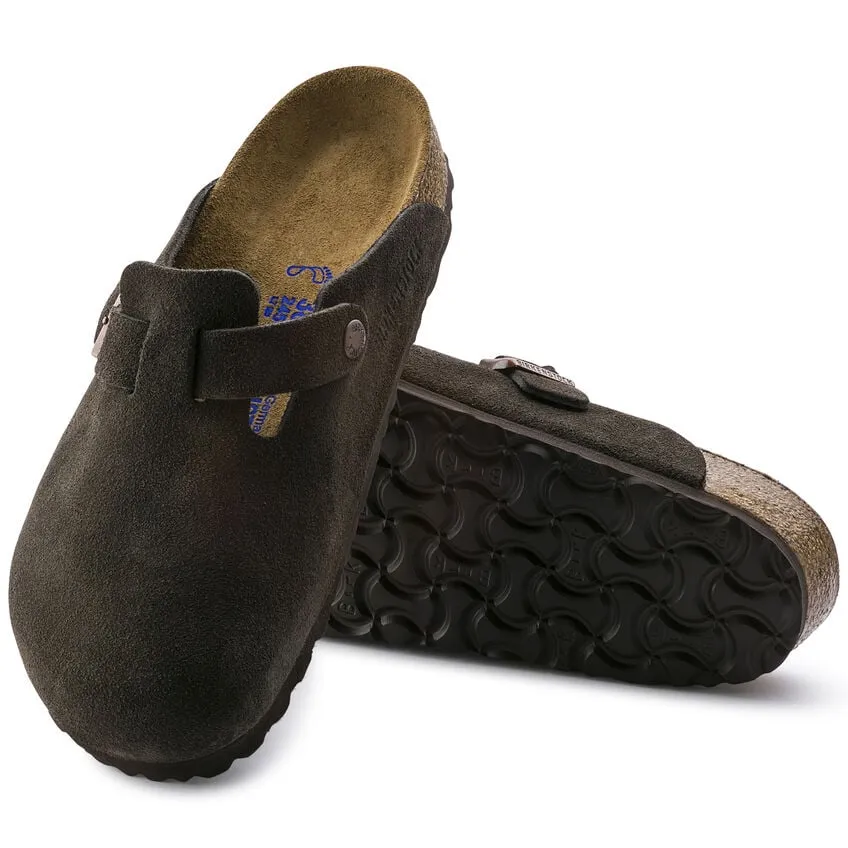 Birkenstock Boston Soft Footbed - Mocha Suede