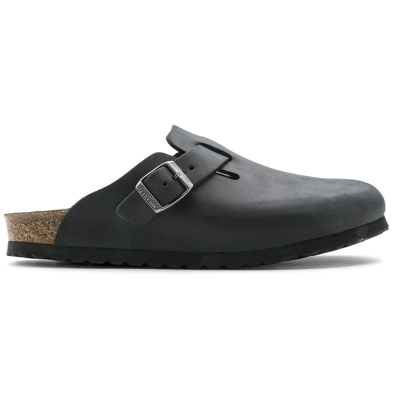 Birkenstock Classic, Boston, Narrow Fit, Oiled Leather, Black