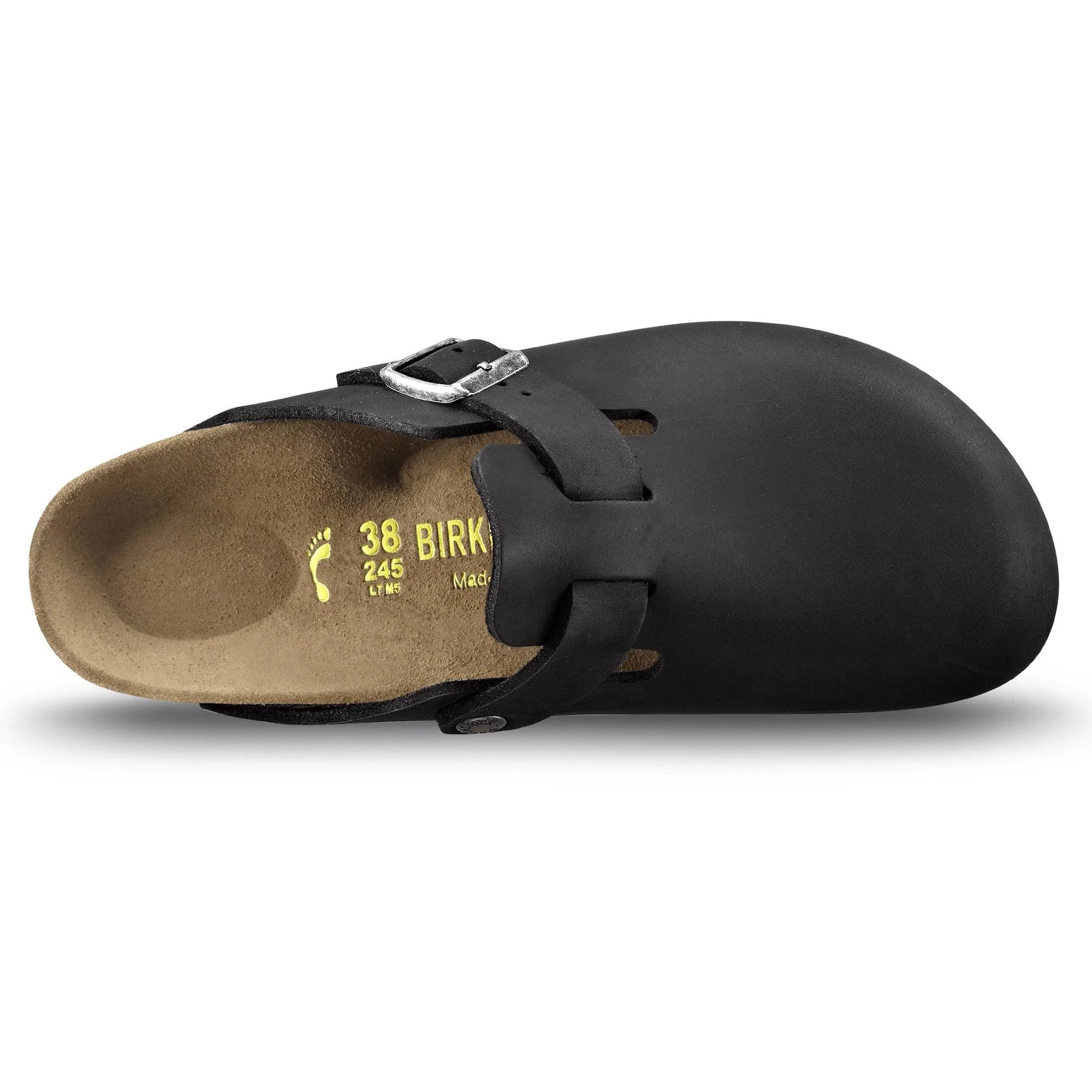 Birkenstock Classic, Boston, Narrow Fit, Oiled Leather, Black