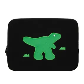 Black Green Dinosaur embroidery Laptop Sleeves iPad 13 14 15inch Fitted Cases Pouches Protective Covers Purses Handbags Square Cushion Designer School Collage Office Lightweight