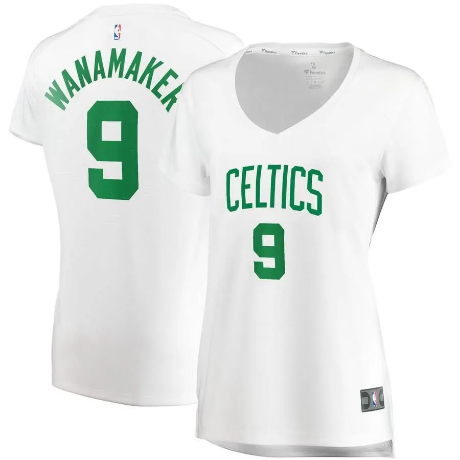 Boston Celtics Brad Wanamaker Fanatics Branded Replica Fast Break Player Association Jersey Womens - White | Ireland A7630S0