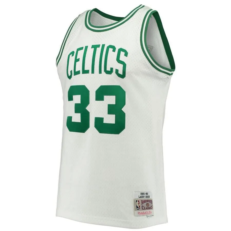 Boston Celtics Larry Bird Mitchell and Ness 1985-86 Hardwood Classics Swingman Jersey Mens - White | Ireland N8857M3