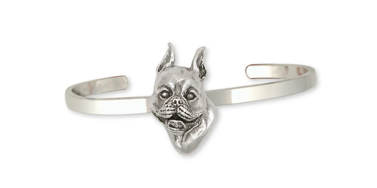 Boston Terrier Bracelet Jewelry Sterling Silver Handmade Dog Bracelet BT10-CB