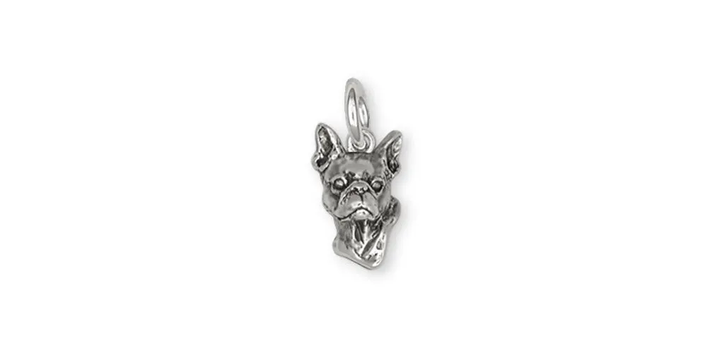 Boston Terrier Charm Jewelry Sterling Silver Handmade Dog Charm BO5-C