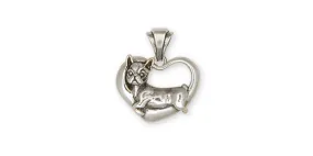 Boston Terrier Pendant Jewelry Sterling Silver Handmade Dog Pendant BOH-P