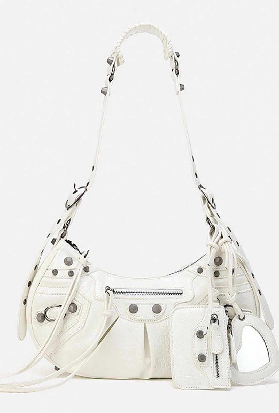 BRETTL - CROC STUDDED HOBO BAG