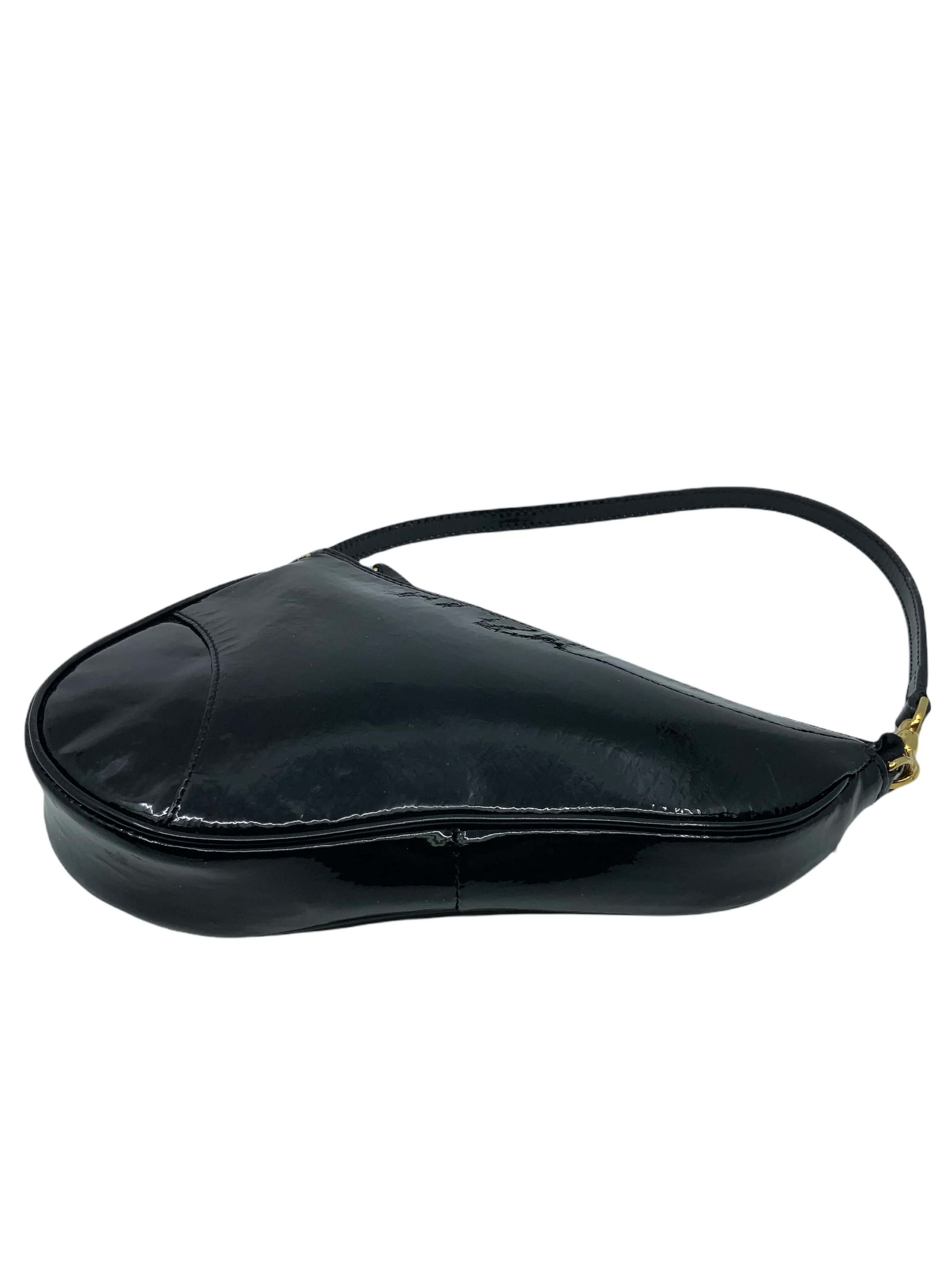 Christian Dior Patent Leather Saddle Bag