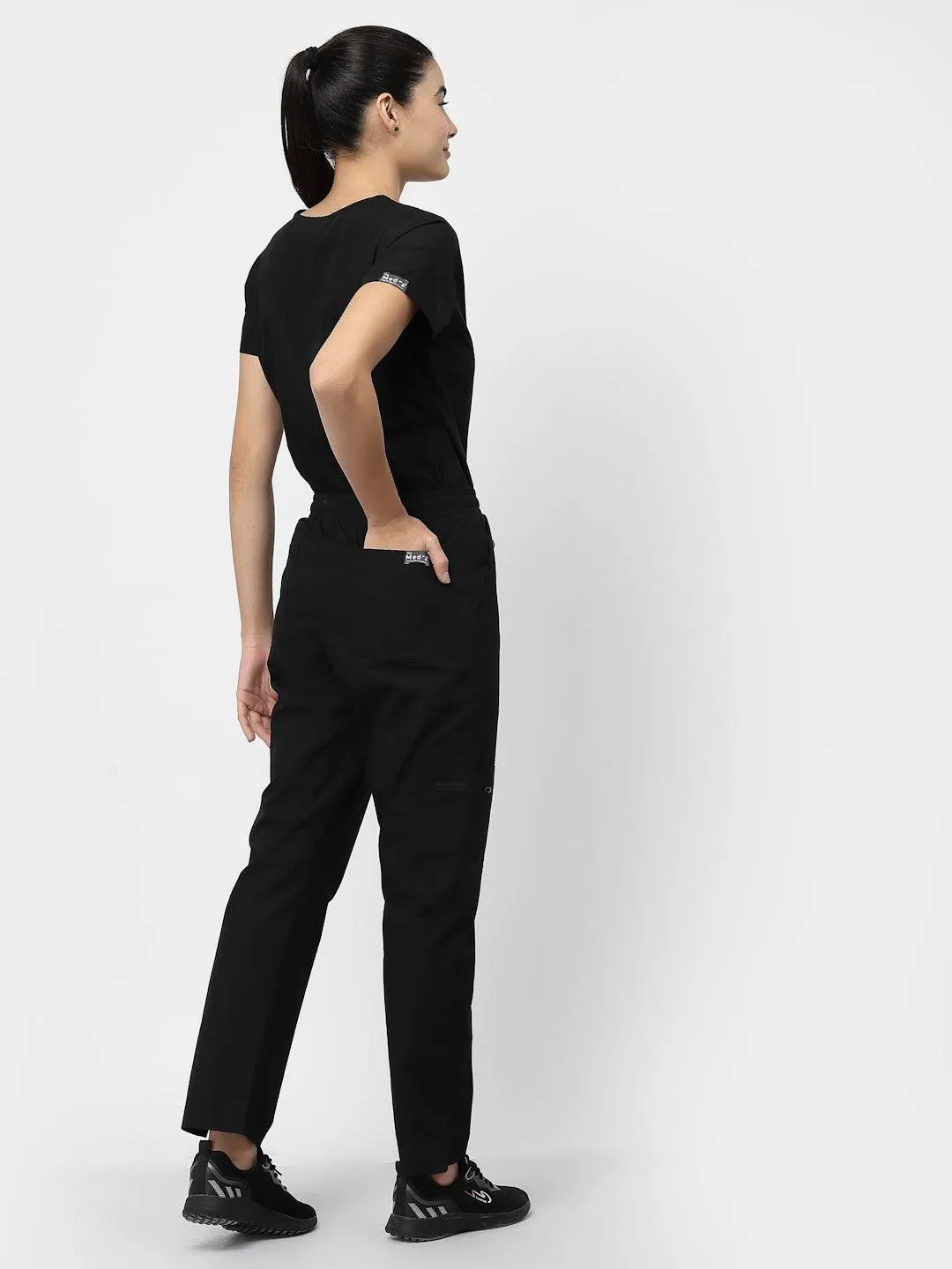 Classic Straight Pant Scrub - (Black) (Women's)