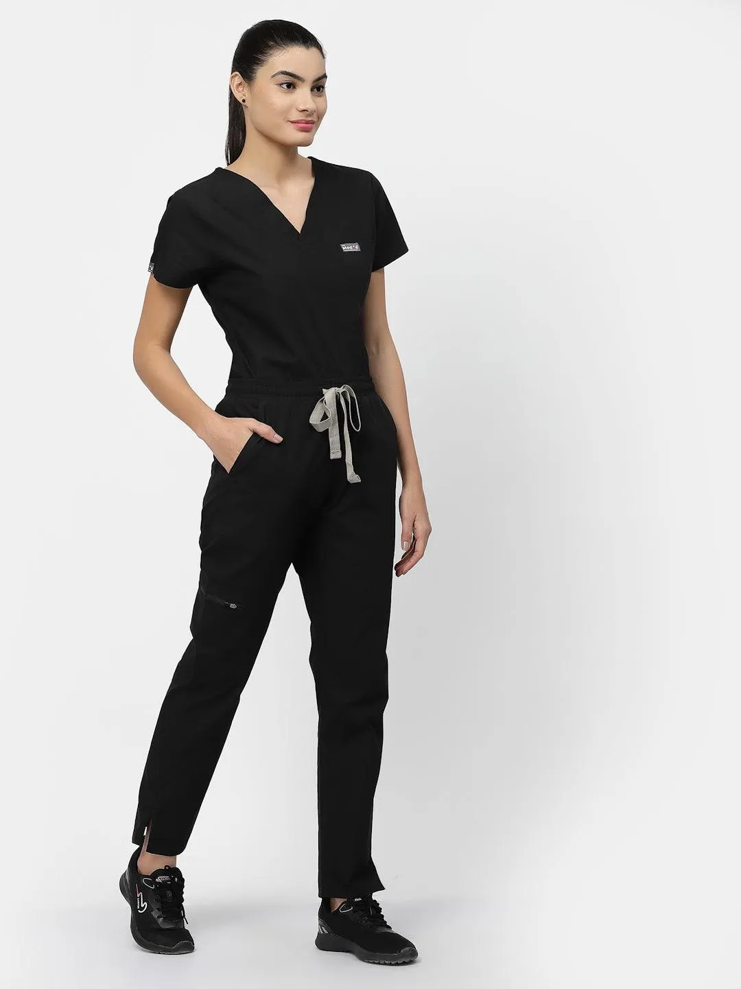 Classic Straight Pant Scrub - (Black) (Women's)