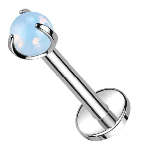 Claw Opalite Internally Threaded Titanium Labret