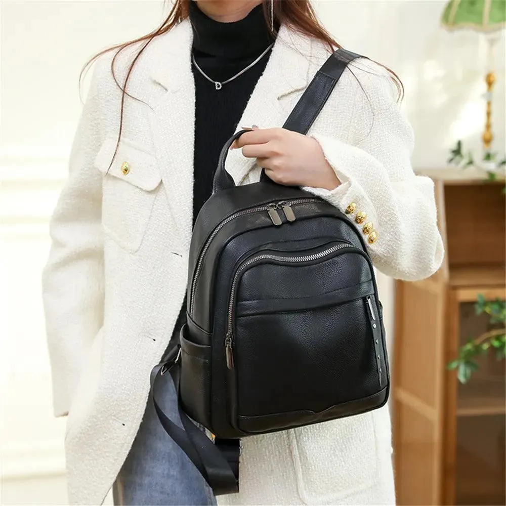 Cool OCB123 Women's Soft Leather Backpack: Shoulder Bags