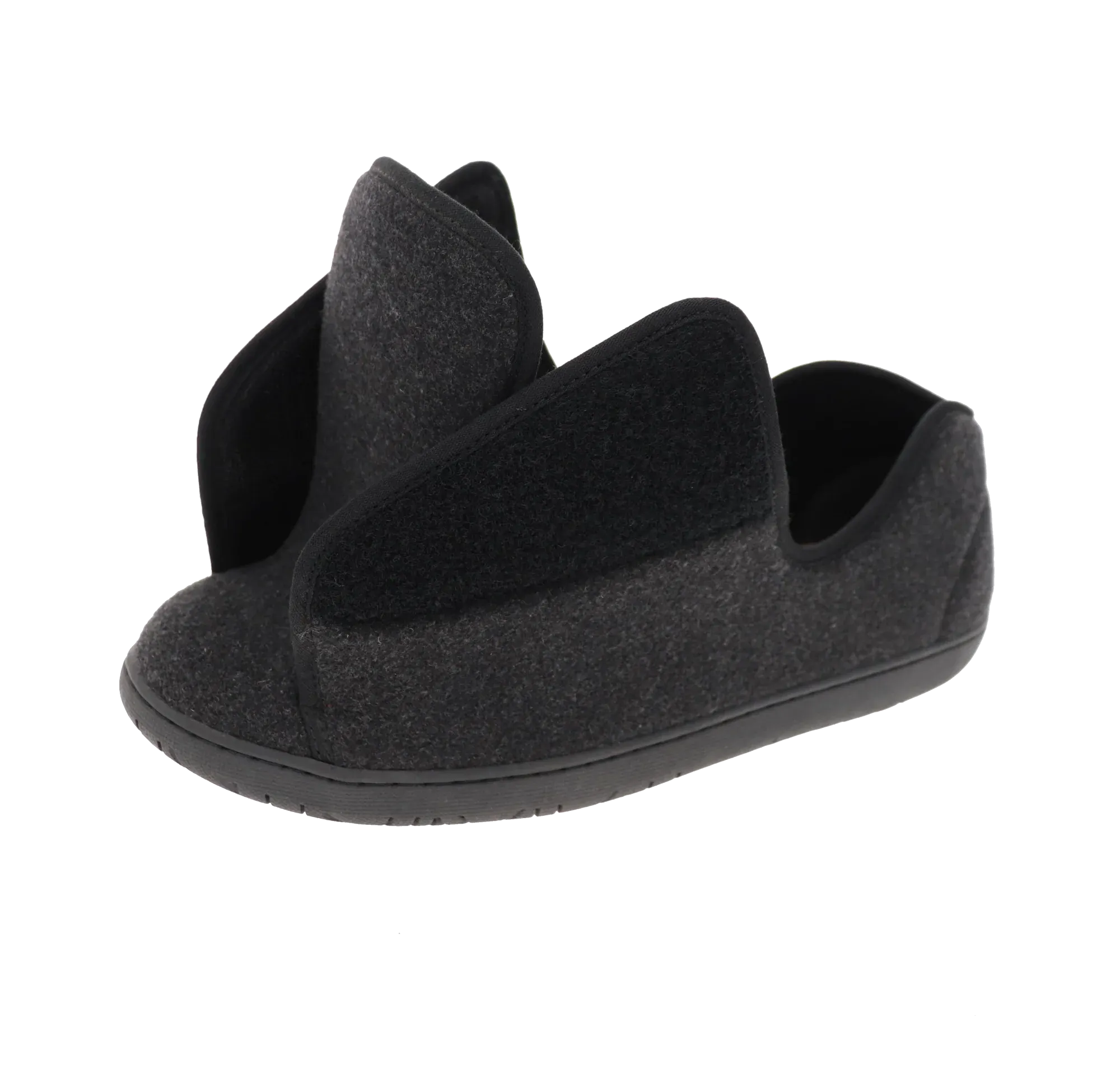 Doctor 2 Black Wool Slipper