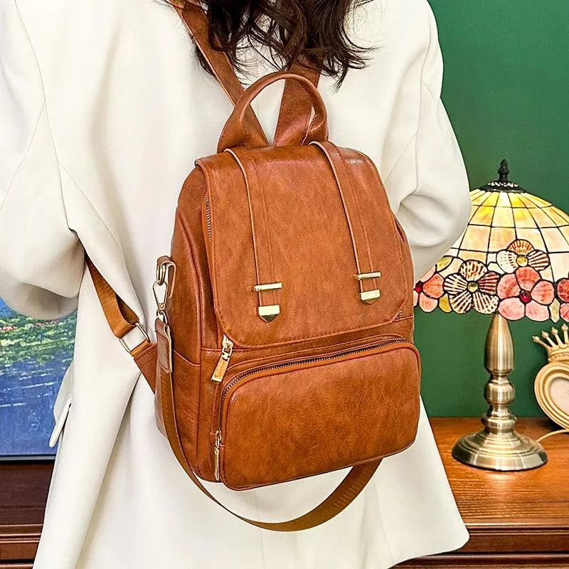 Durable and Stylish Vintage Leather Cool Backpack FN331