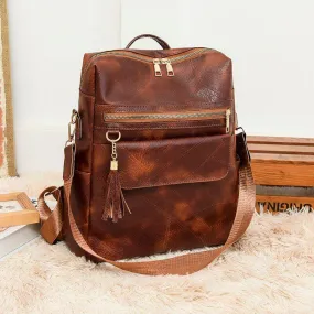 FC221 Vintage Leather Daypack: Cool Backpack with Large Capacity