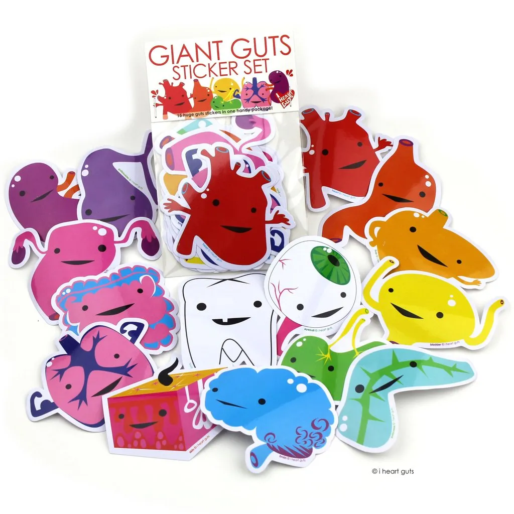 Giant Guts Sticker Set - 15