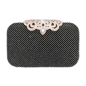 Gorgeous Stone Embellished Evening Tote Clutch Crossbody Bag