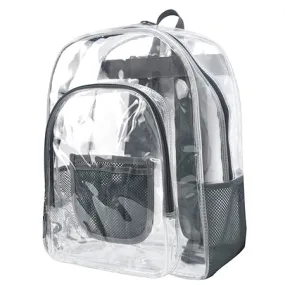 Gray NGIL Clear Backpack Heavy Duty PVC Transparent Backpack