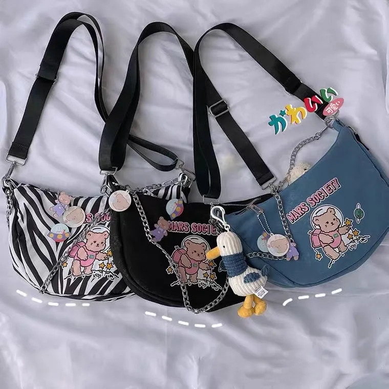 JAPANESE HARAJUKU CUTE BEAR MESSENGER BAG BY90111