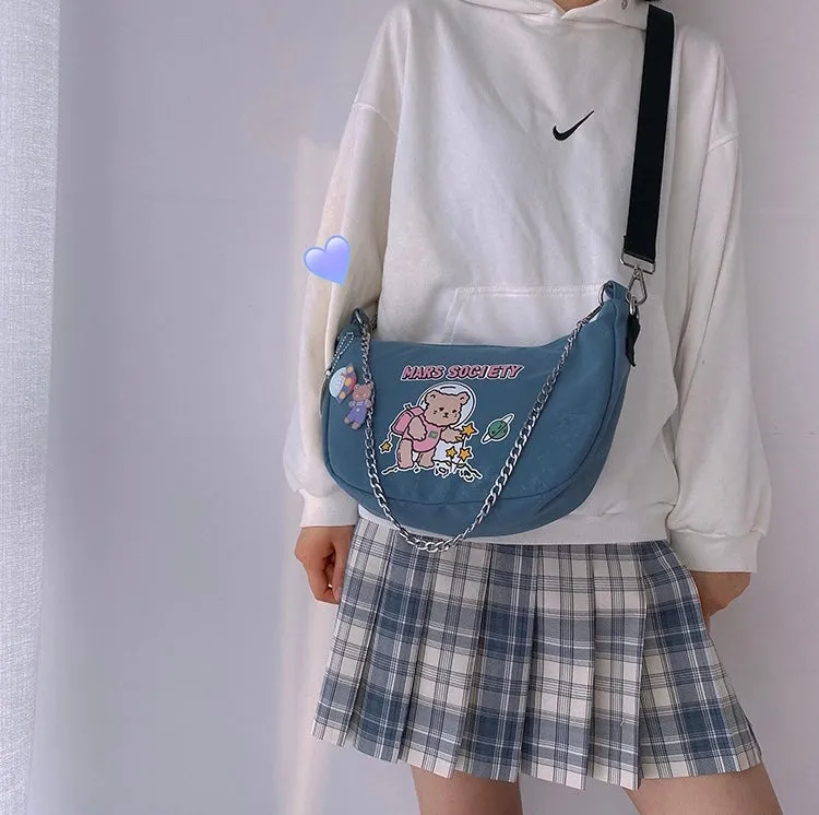 JAPANESE HARAJUKU CUTE BEAR MESSENGER BAG BY90111