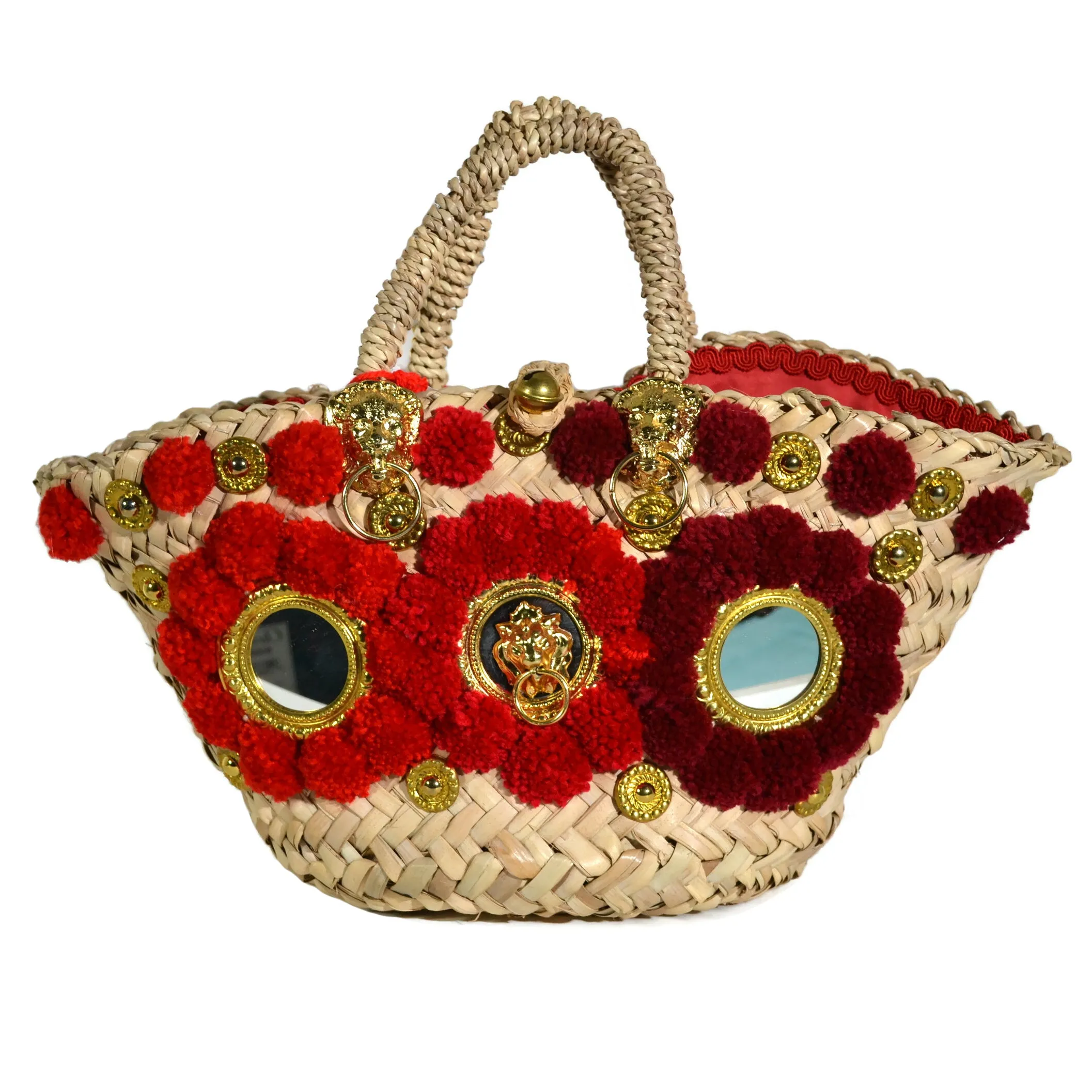 La Siciliana Bag - Coffa Paglia - Green, Red, Blue, Pink