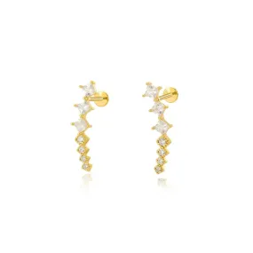 Luxe Septem Diamond Flat Back Cartilage Earring (18G)