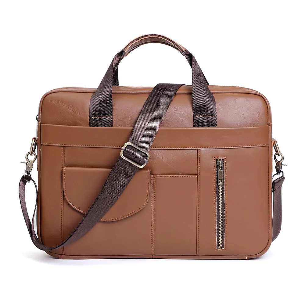 Men Leather Laptop Briefcase