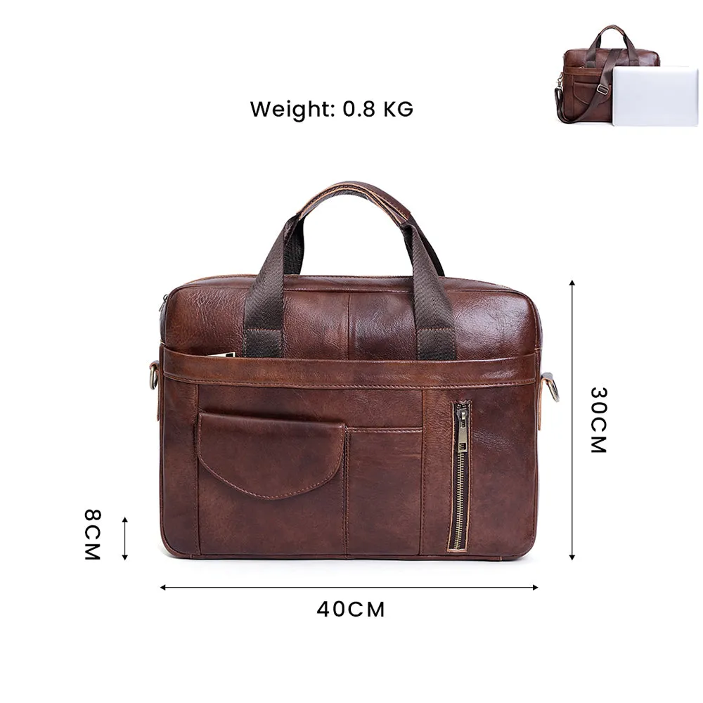 Men Leather Laptop Briefcase