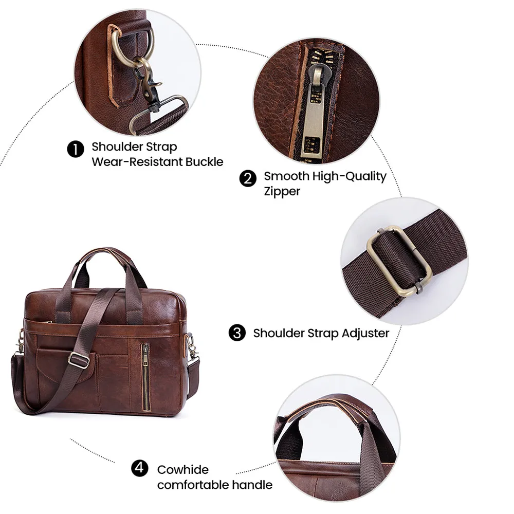 Men Leather Laptop Briefcase