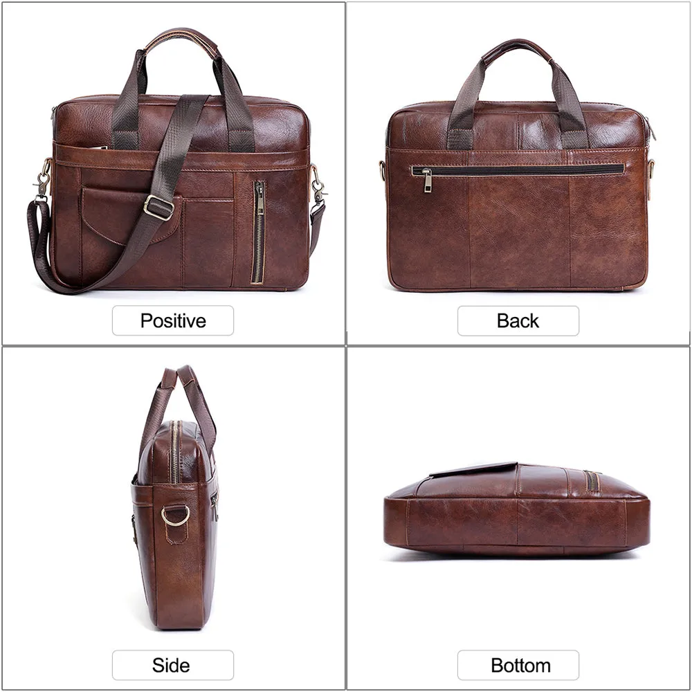 Men Leather Laptop Briefcase