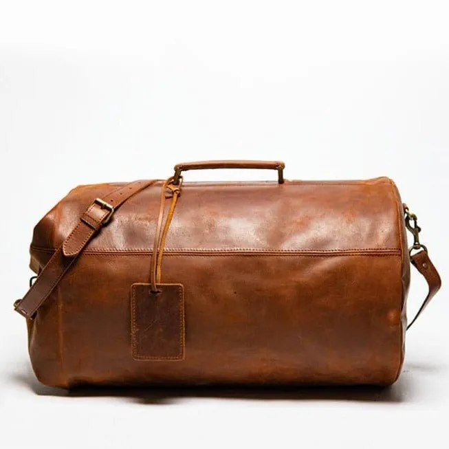 Military Leather Duffle 33L