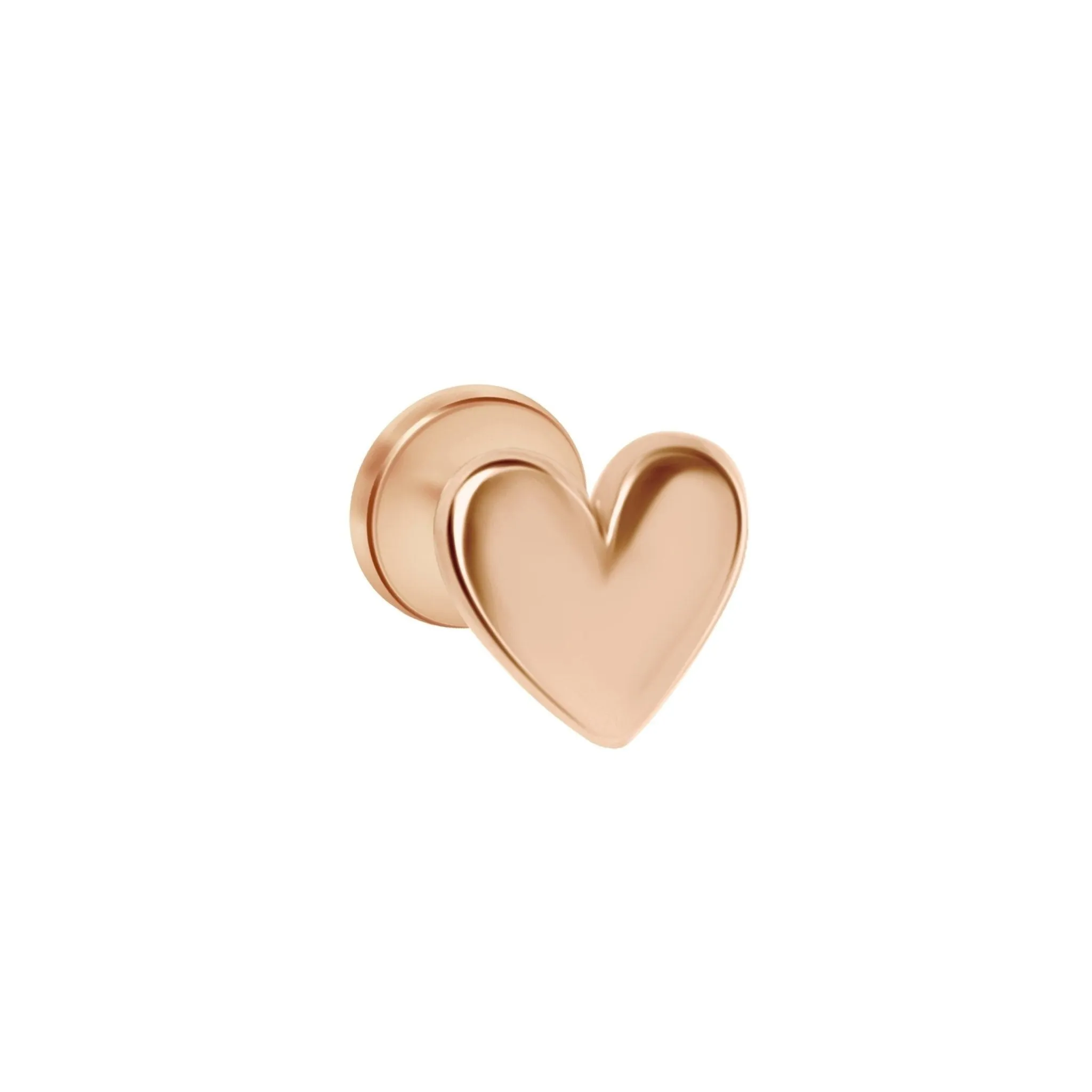 Minimalist Heart Flat Back Earring