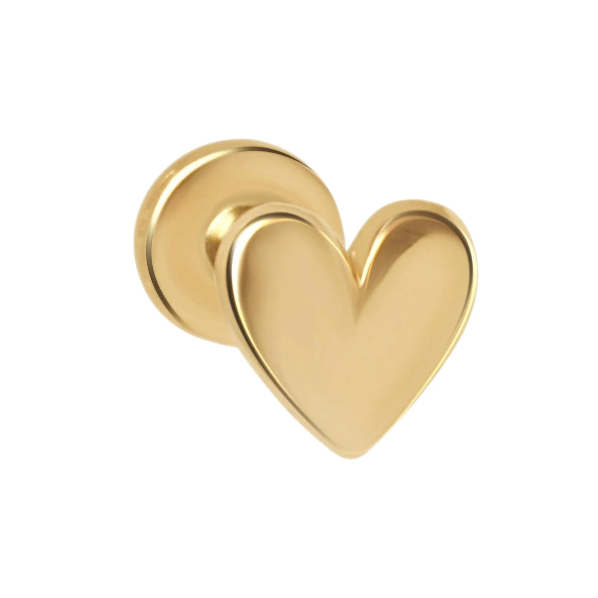 Minimalist Heart Flat Back Earring