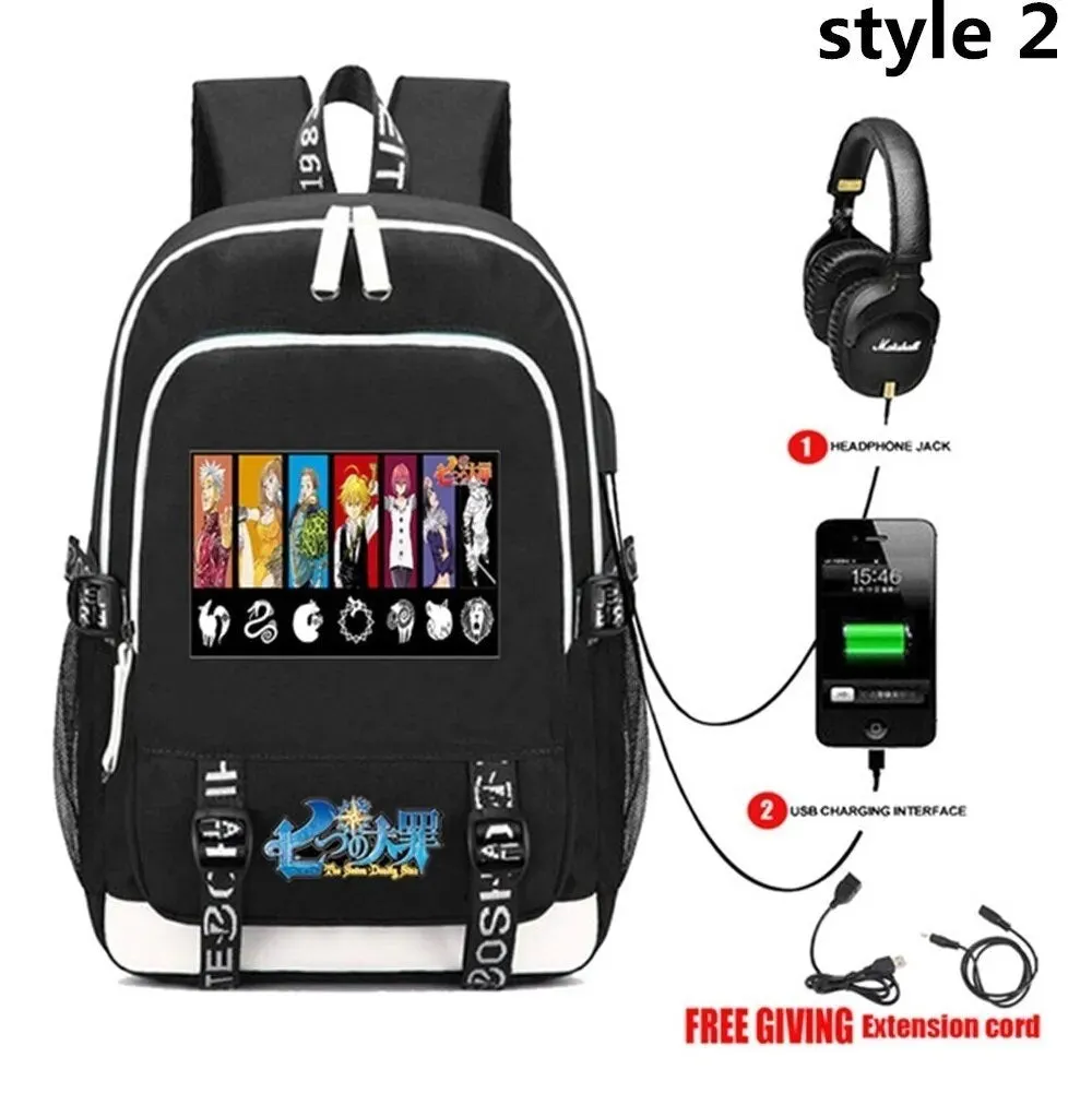 Nanatsu No Taizai/ the Seven Deadly Sins Anime Backpack Messenger Bag Shoulder Bag