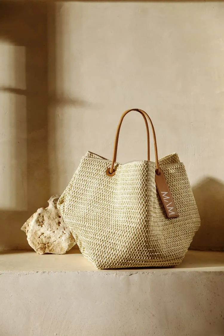 Raffia tote bag