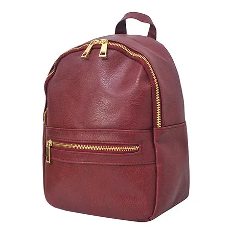 Red NGIL Faux Leather Mini Backpack