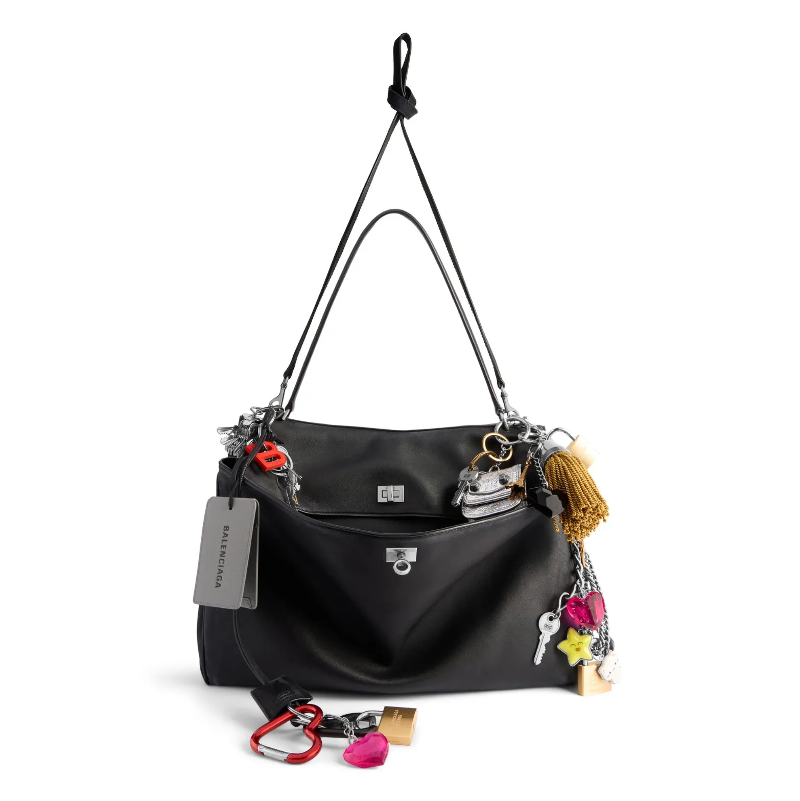 RODEO LARGE HANDBAG USED EFFECT - BLACK