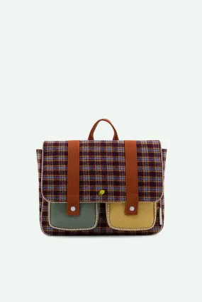 School Bag - Adventure - Tartan Stormy Purple