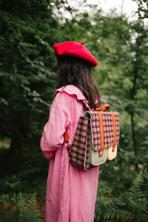 School Bag - Adventure - Tartan Stormy Purple